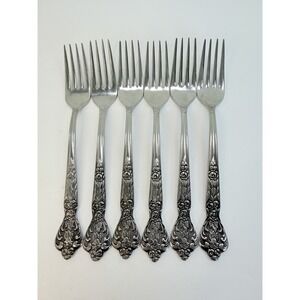 MSI Merchandise Service Versailles Pattern Stainless Steel Salad Forks Set Of 6